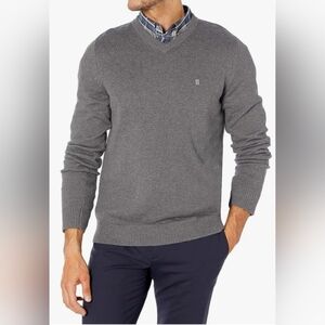 IZOD Yellow V Neck Long Sleeves Cotton Sweater Size L NWT MSRP $50